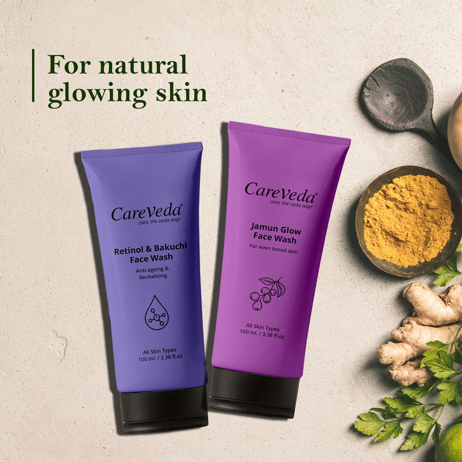 Radiance Duo – Jamun Glow, Retinol & Bakuchi Face Wash (Set of 2) - Image 2