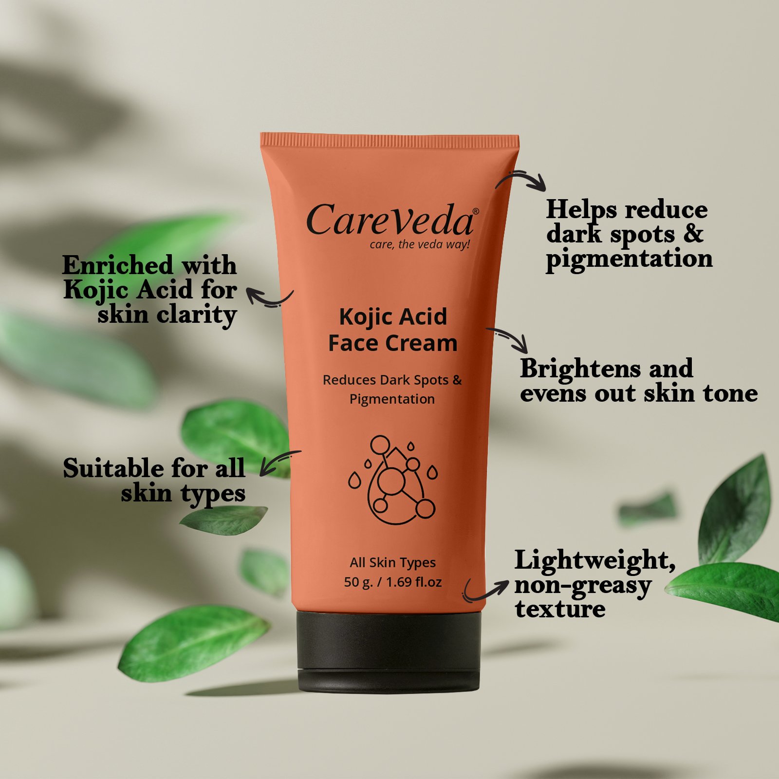 Kojic Acid Face Cream For Reduces Dark Spots & Pigmentation Suitable For All Skin Types 50gm - Image 5