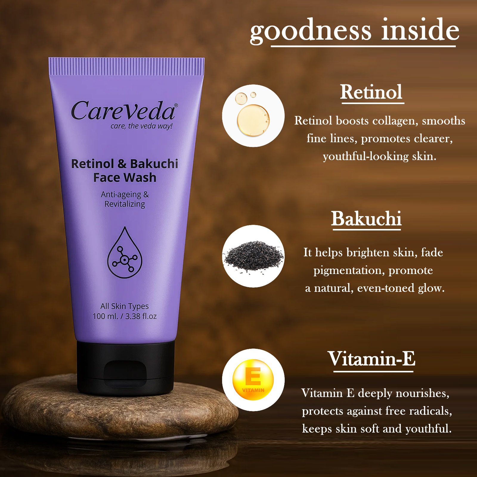 Radiance Duo – Jamun Glow, Retinol & Bakuchi Face Wash (Set of 2) - Image 3