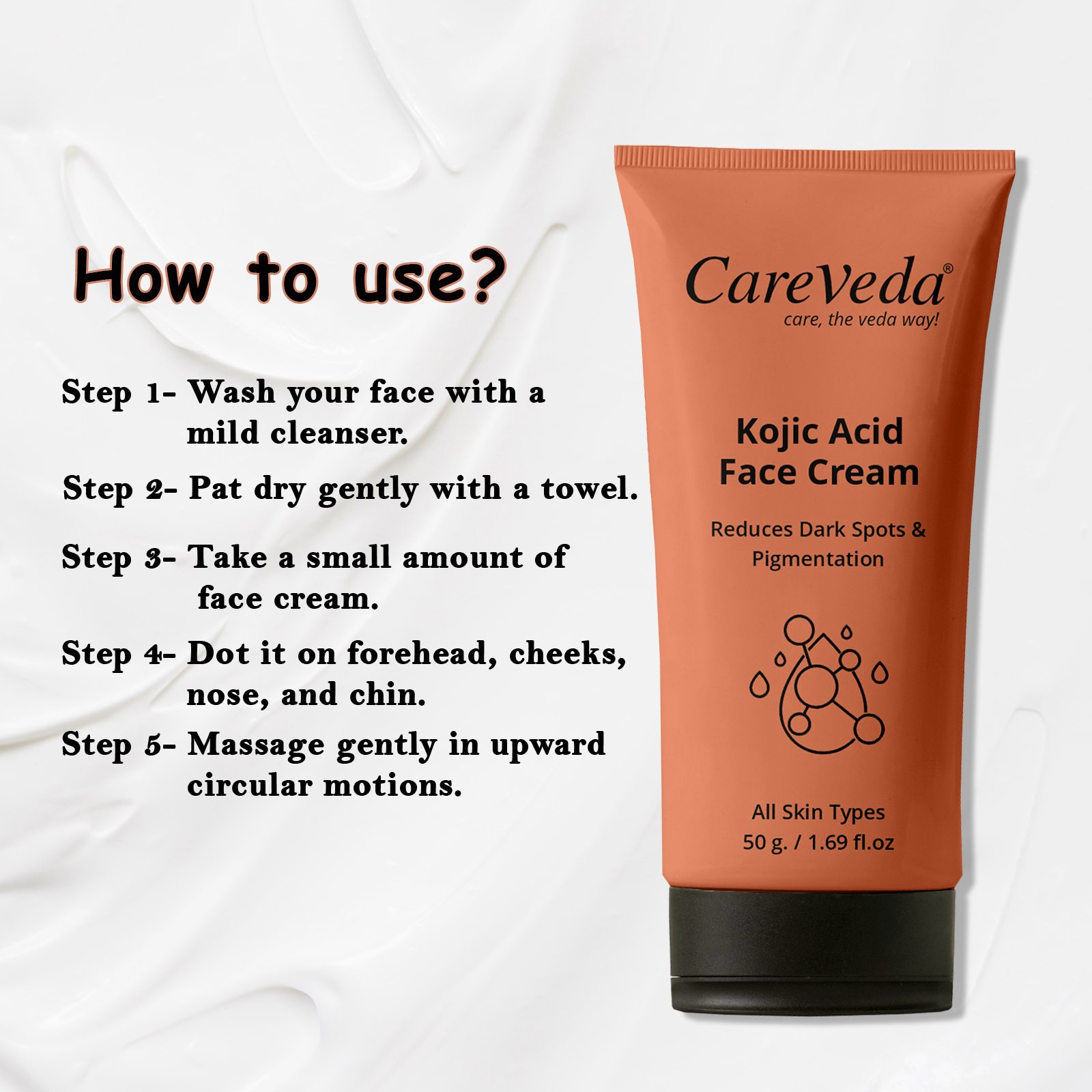 Kojic Acid Face Cream For Reduces Dark Spots & Pigmentation Suitable For All Skin Types 50gm - Image 7