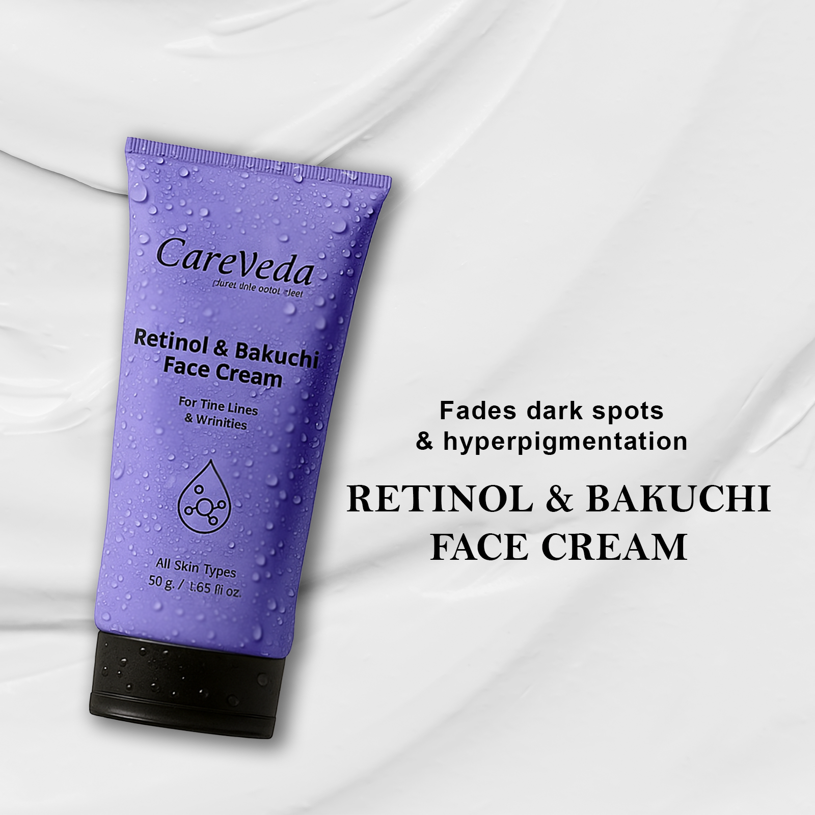 Retinol & Bakuchi Face Cream For Fine Lines & Wrinkles Suitable For All Skin Types 50gm - Image 2