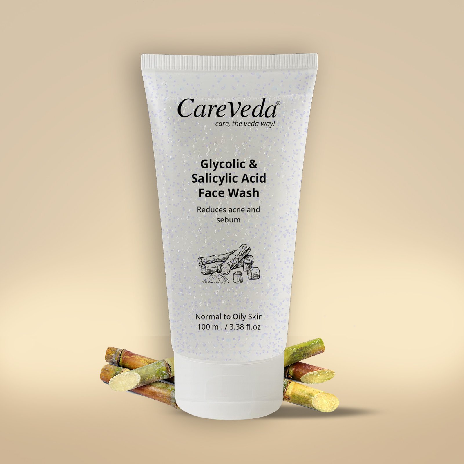 Glycolic & 1% Salicylic Acid Face Wash for Acne & Oil Control 100ml