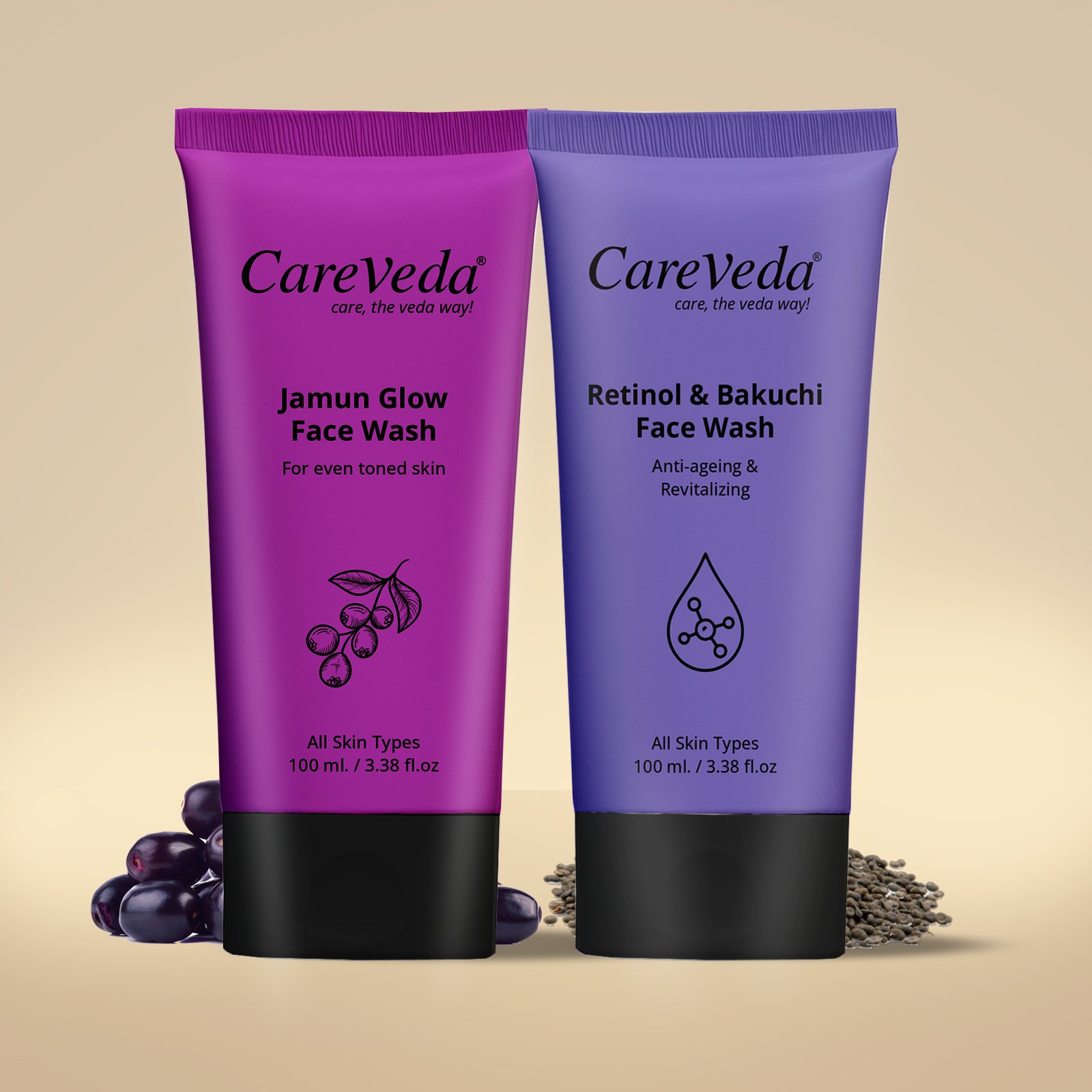 Radiance Duo – Jamun Glow, Retinol & Bakuchi Face Wash (Set of 2)